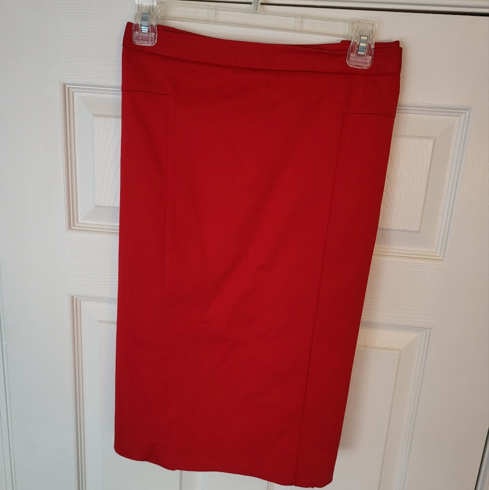 Worthington Vibrant Red Cotton Stretch Skirt